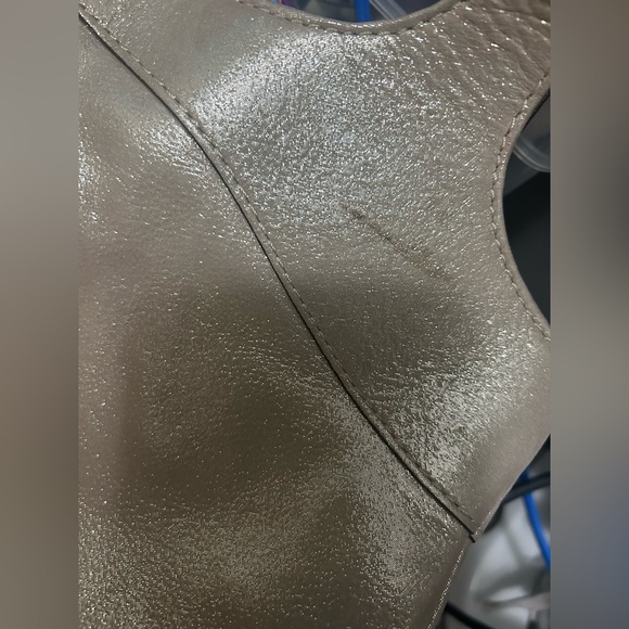 Coach Gold Metallic Shimmer Hobo Bag with Coach Twilly Size: 14 x 9 x 5 - Picture 7 of 14